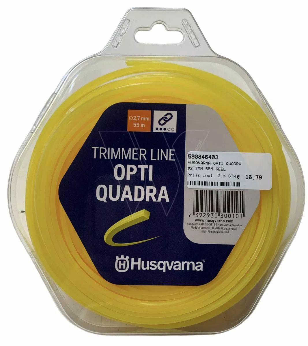 Husqvarna Opti Quadra ø2.7mm 55m Geel