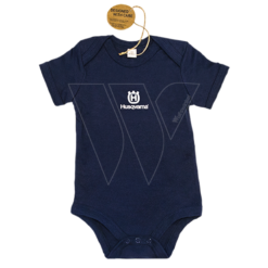 Husqvarna Baby Rompertje Blauw Met Logo