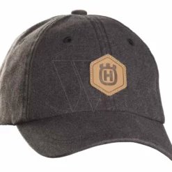 Husqvarna Cap Graniet Lederen Patch